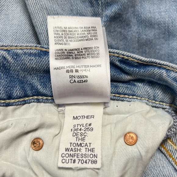 MOTHER Superior The Tomcat The Confession Distressed Straight Leg Jeans 28 - Picture 15 of 16